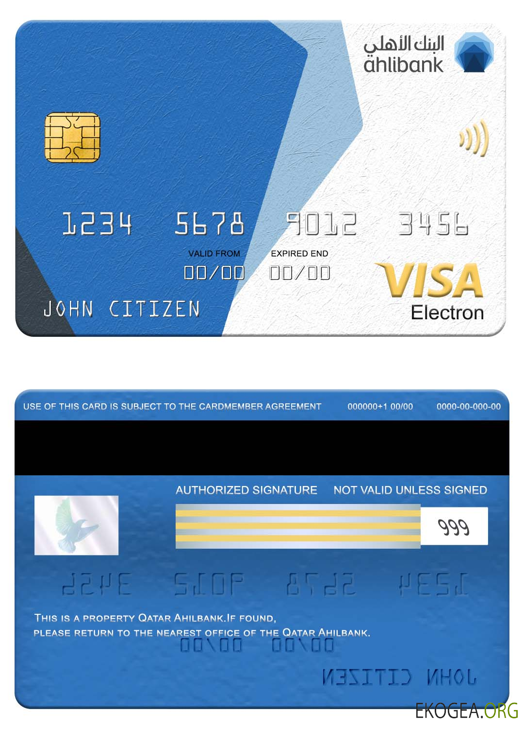 Carte électronique visa Qatar Ahilbank
